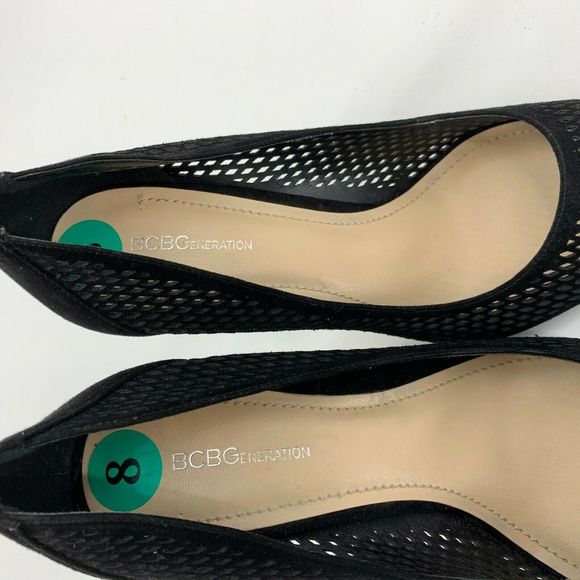 Bcbgeneration Black Suede Pumps High Heel Shoes 8 - Picture 7 of 8